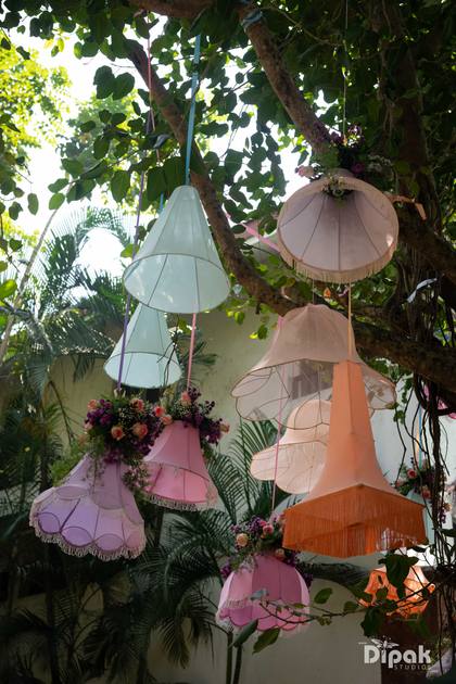 Ceiling and Floral detail — Pool Party decor — Alila Diwa Goa